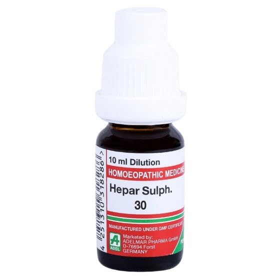 Adel Homeopathy Hepar Sulph Dilution - 10 ml - 30 CH
