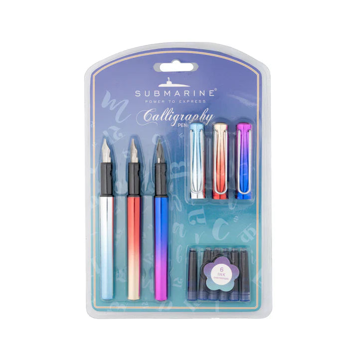 Calligraphy Fountain Pen Set – Pack of 3