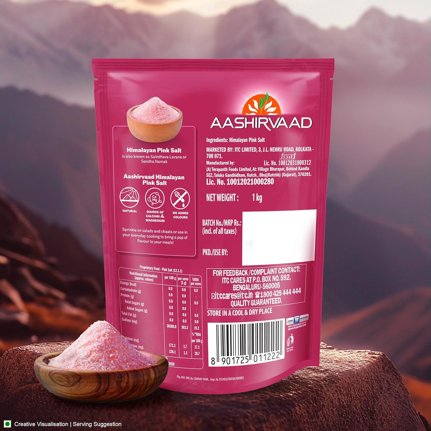 Aashirvaad Himalayan Pink Salt - 1 kg