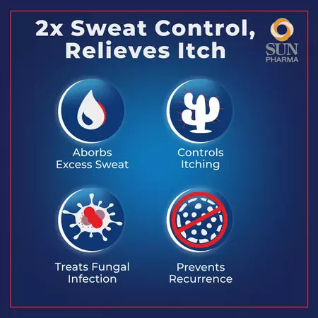Abzorb Anti Fungal Dusting Powder 100gm For excess sweat, fungal infections, chafing, rash and itching