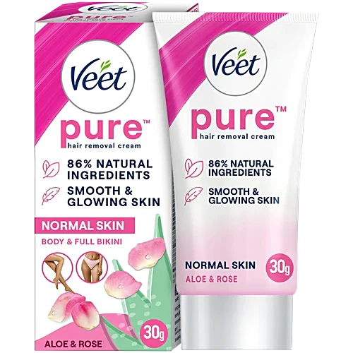 Veet Pure Hair Removal Cream - Normal Skin, For Women, 30 g