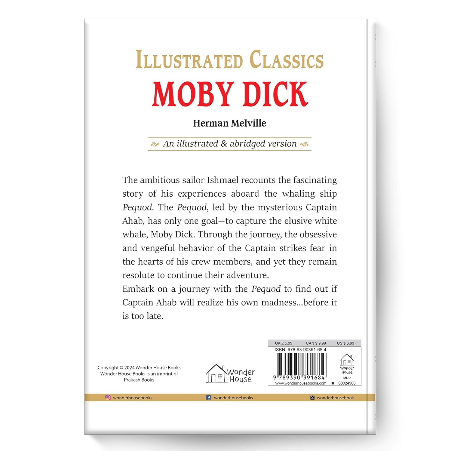 Moby Dick: Abridged Novels With Review Questions Hardcover | Hardcover