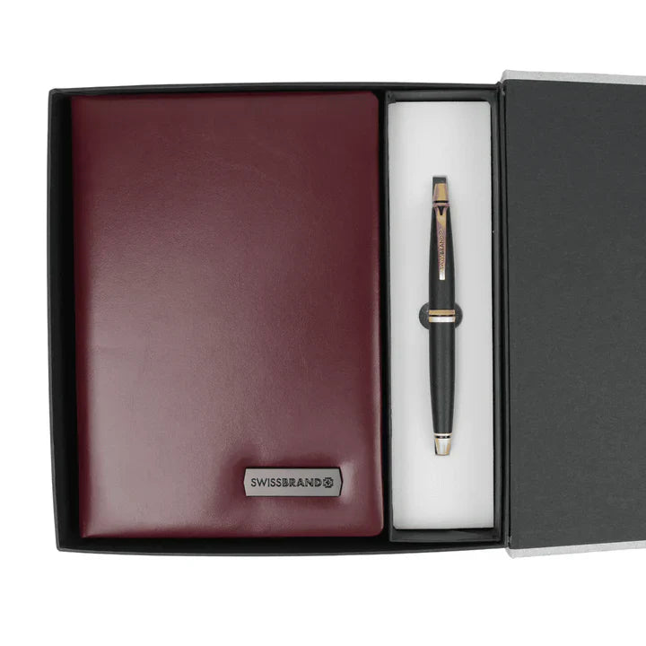 SWISSBRAND Gifting G02 Brown Diary with Pen