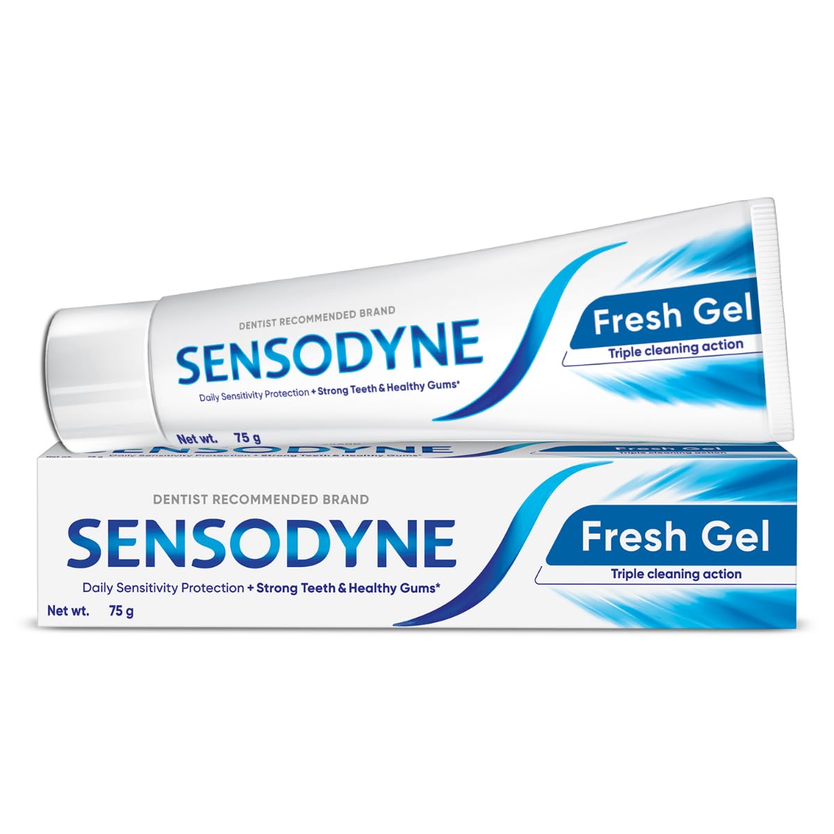 Sensodyne Toothpaste Fresh Gel | Daily Sensitivity Relief Tooth Paste Pack of 1 - 75gm | Dentist Recommended |