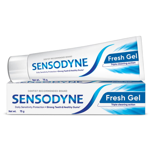 Sensodyne Toothpaste Fresh Gel | Daily Sensitivity Relief Tooth Paste Pack of 1 - 75gm | Dentist Recommended |