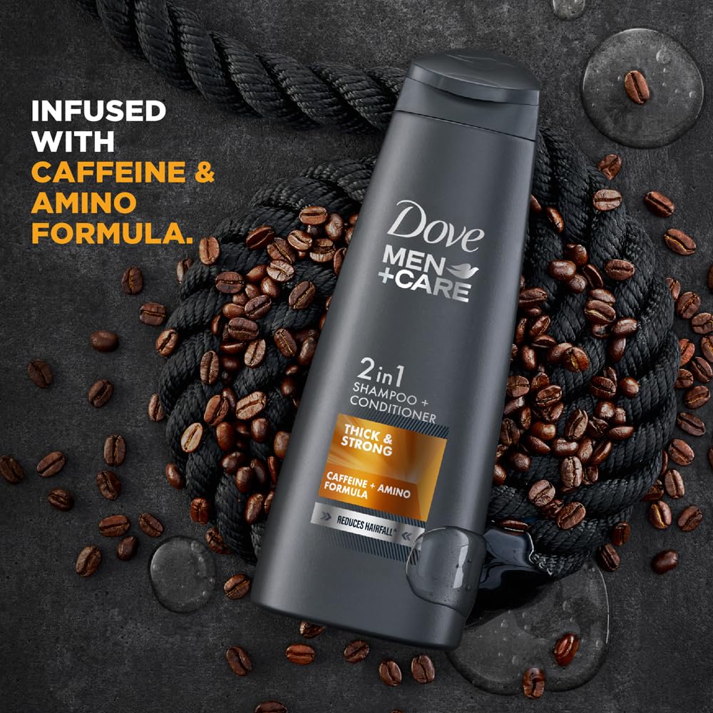 Dove Men + Care Thick & Strong 2 In 1 Shampoo + Conditioner - 180 ml