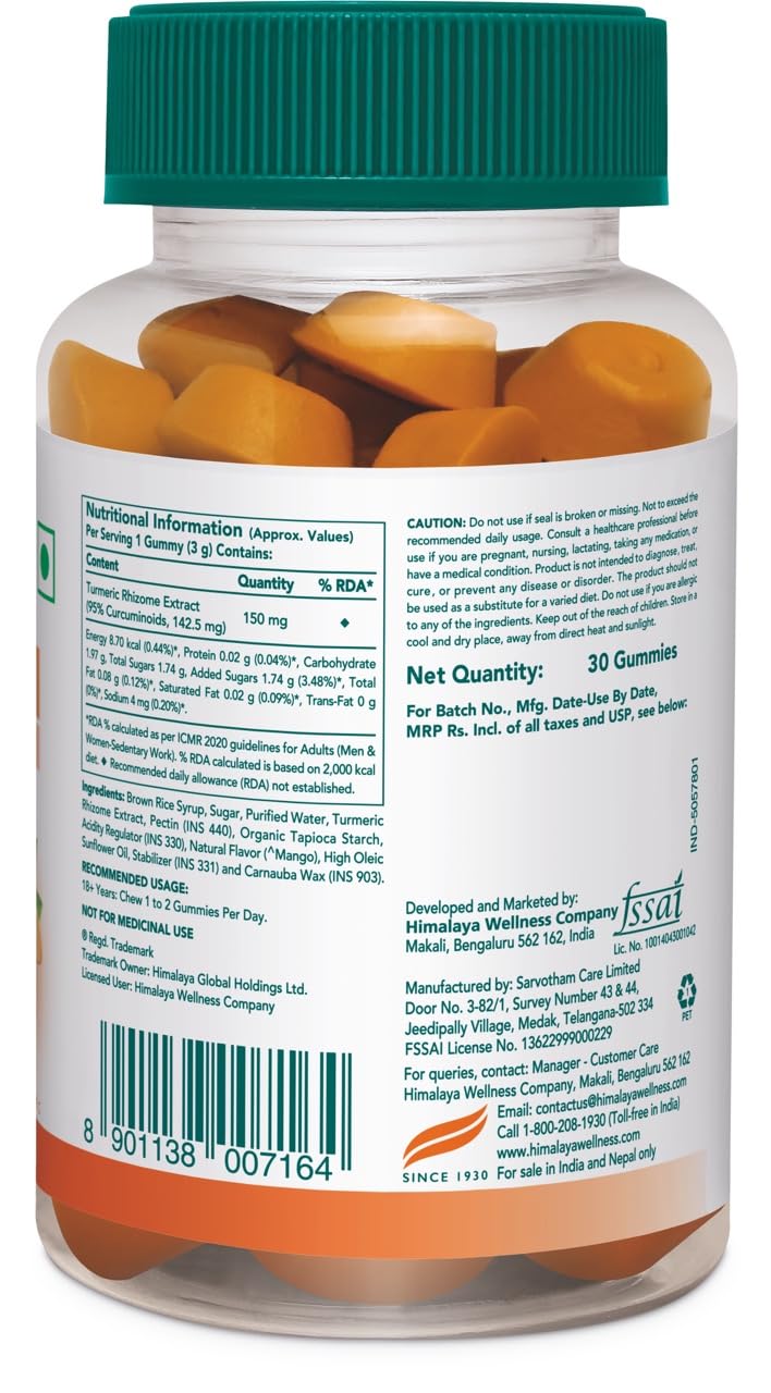Himalaya Herbals Healthy Turmeric Gummies - 30 gummies