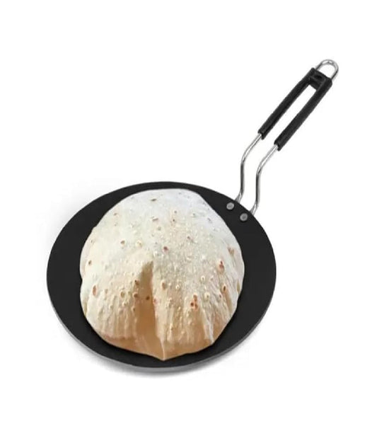 Pure Iron Tawa with Steel Handle | Heavy-Duty Tawa for Roti, Chapati, Dosa & Paratha