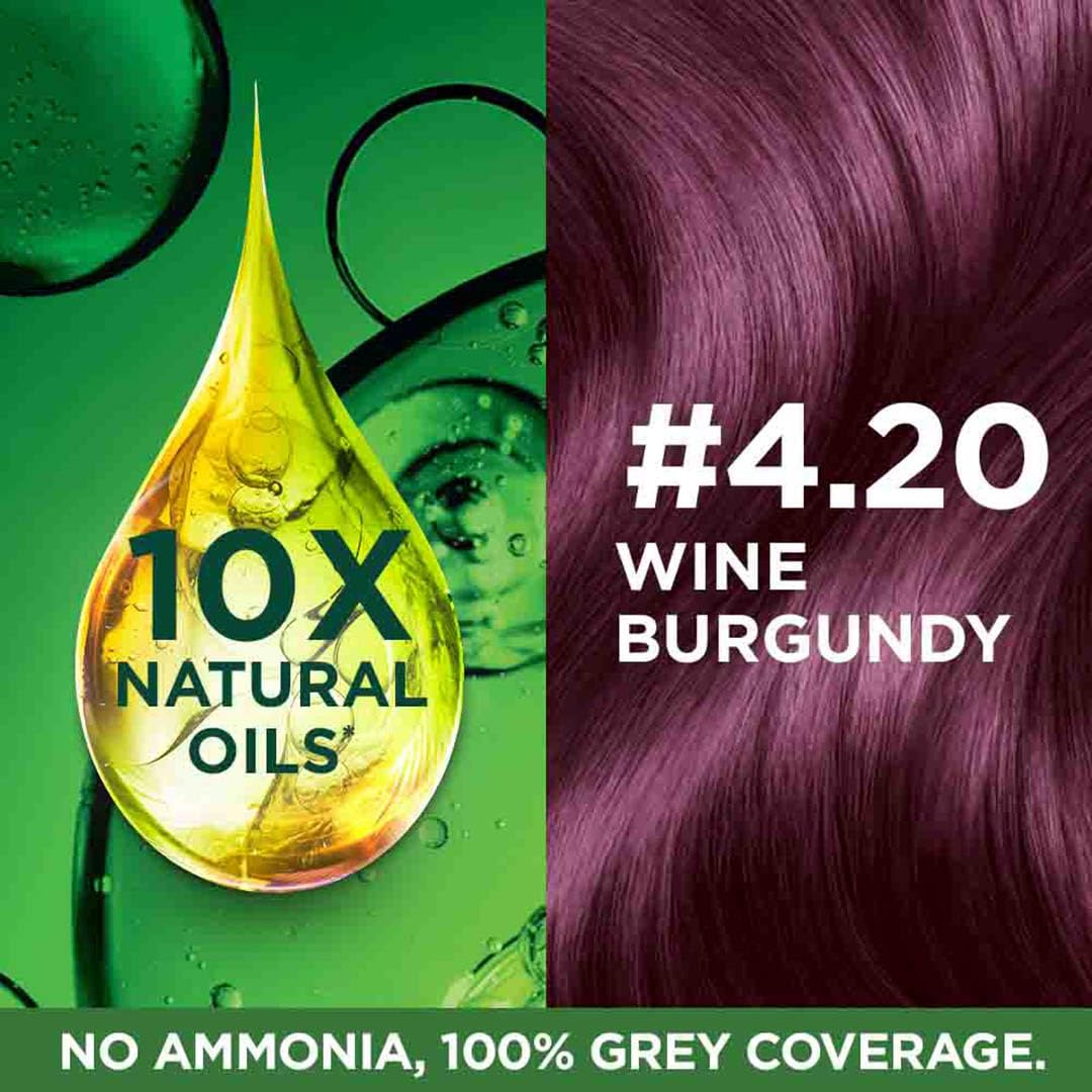 Garnier Color Naturals Creme Riche Hair Color - Shade 4.20 Wine Burgundy - 70ml + 60gm