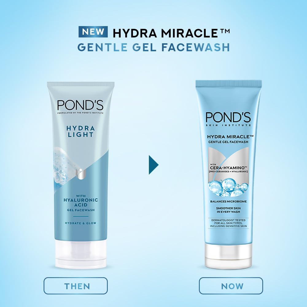 Ponds Hydra Light Hyaluronic Acid Hydrating Gel Face Wash - 100 gm