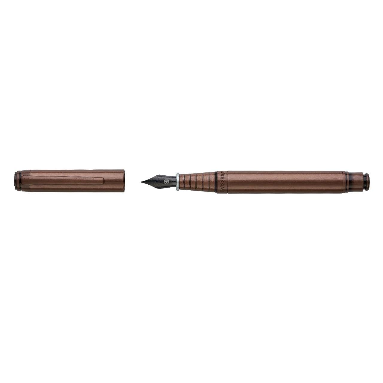 Swissbrand Legacy 2502 Premium Pen – Matte Brown Lacquer Finish, Smooth Writing, Elegant Gift Pen, Blue Ink (Fountain Pen)