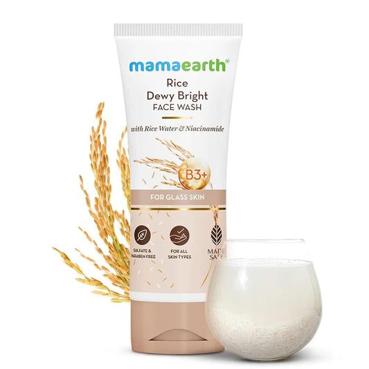 Mamaearth Rice Face Wash With Rice Water & Niacinamide for Glass Skin - 100 ml