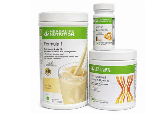 Herblife Nutrition Shake Mix Vanila Flavor 500g With Protine Powder 200g And Elachi Afresh 50g