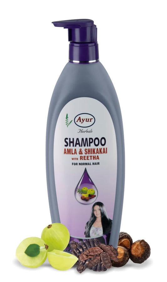 Ayur herbal Amla and Shikakai shampoo for men and women | 500 ml