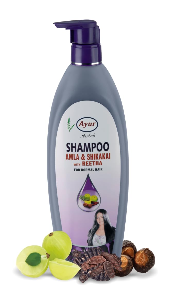 Ayur herbal Amla and Shikakai shampoo for men and women | 500 ml