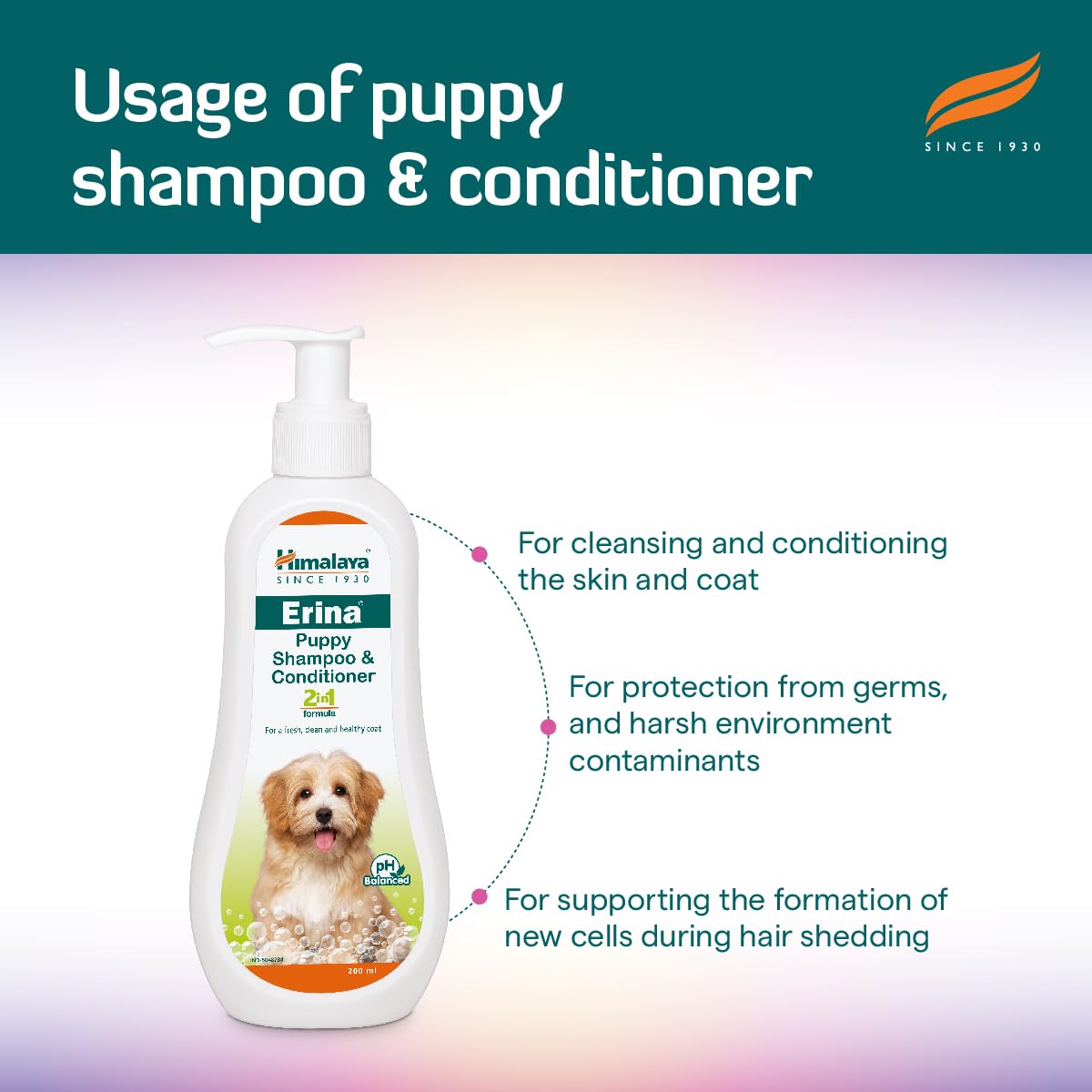 Himalaya Erina Puppy Shampoo & Conditioner - 200 ml