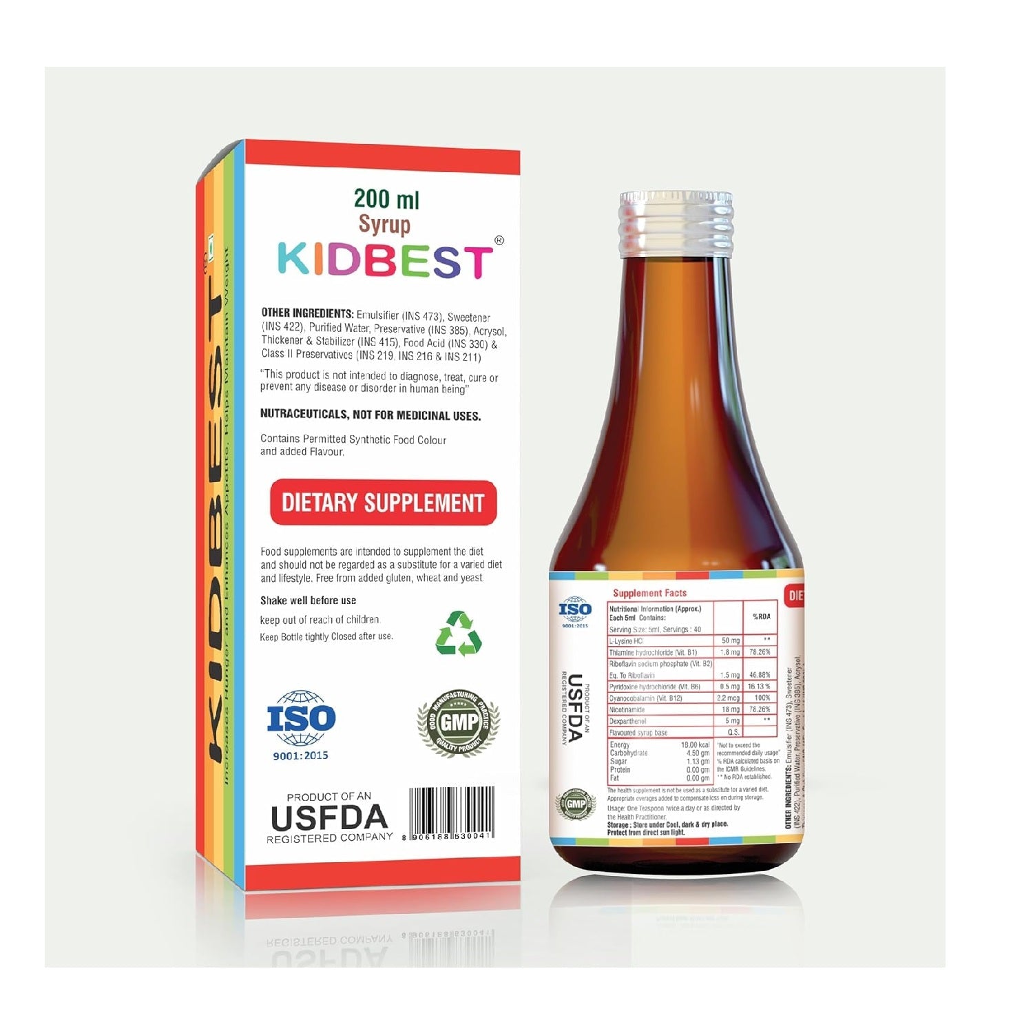HealthBest Kidbest Appetite Stimulant Syrup for Kids - 200 ml