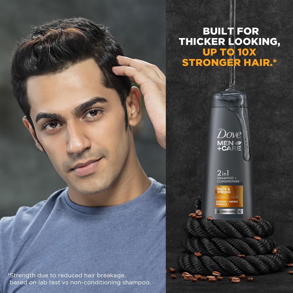 Dove Men + Care Thick & Strong 2 In 1 Shampoo + Conditioner - 180 ml