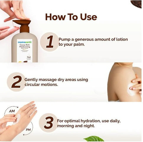 Mamaearth Cocoa Rich Moisturizing Body Lotion with Cocoa Butter & Vitamin E - 400 ml
