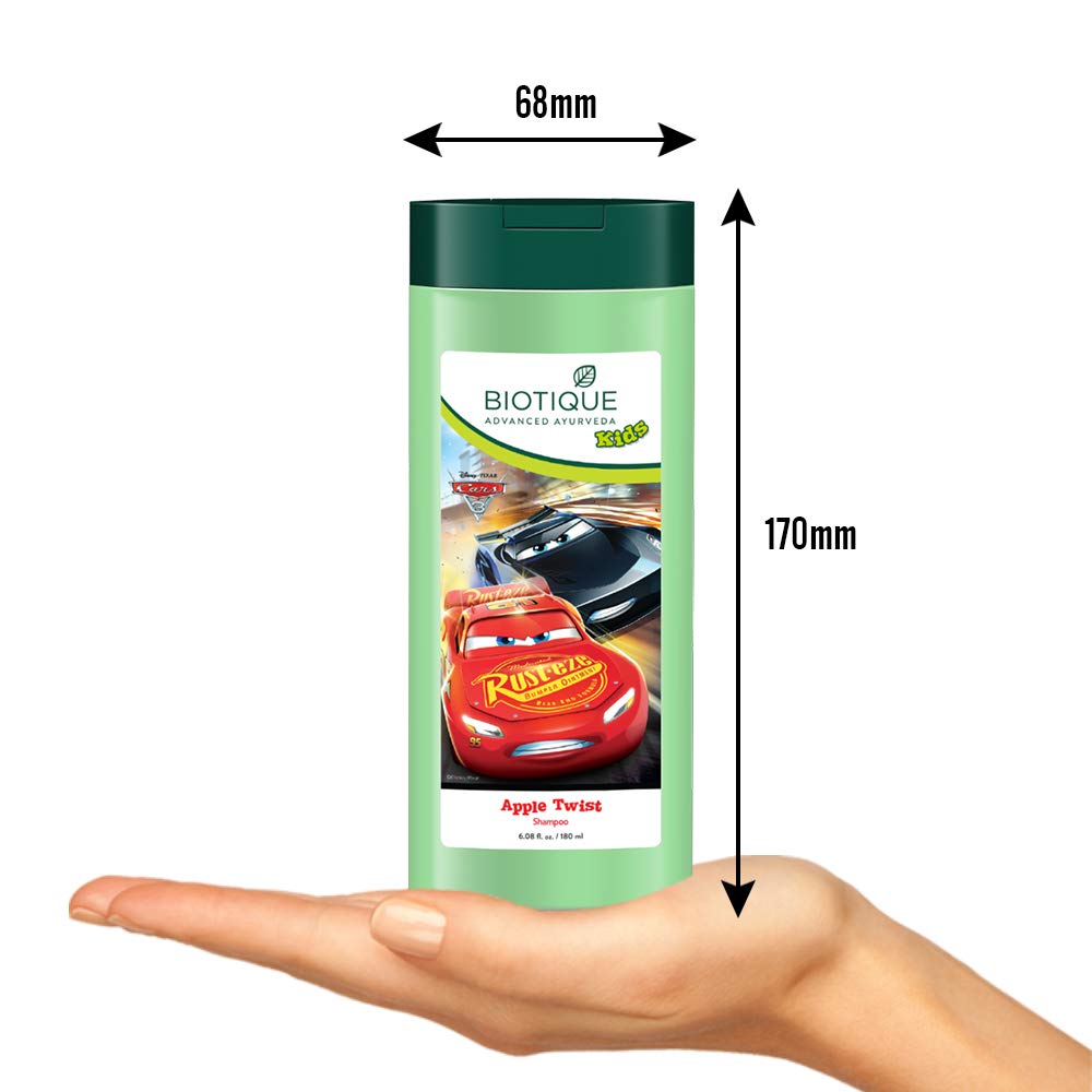 Biotique Bio Disney Pixar Cars Shampoo, Apple Twist for kids - 180 ml