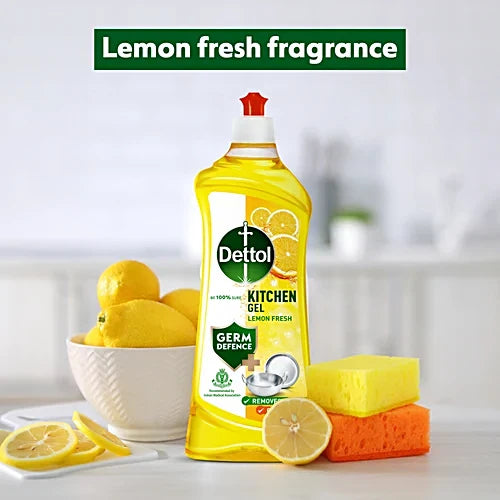 Dettol Lemon Fresh Kitchen Dishwash Gel, 750 ml