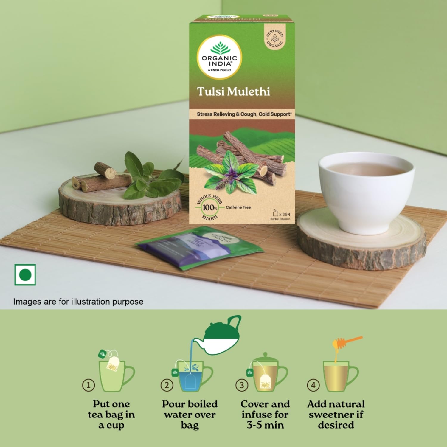 Organic India Tulsi Mulethi - 25 Tea Bags
