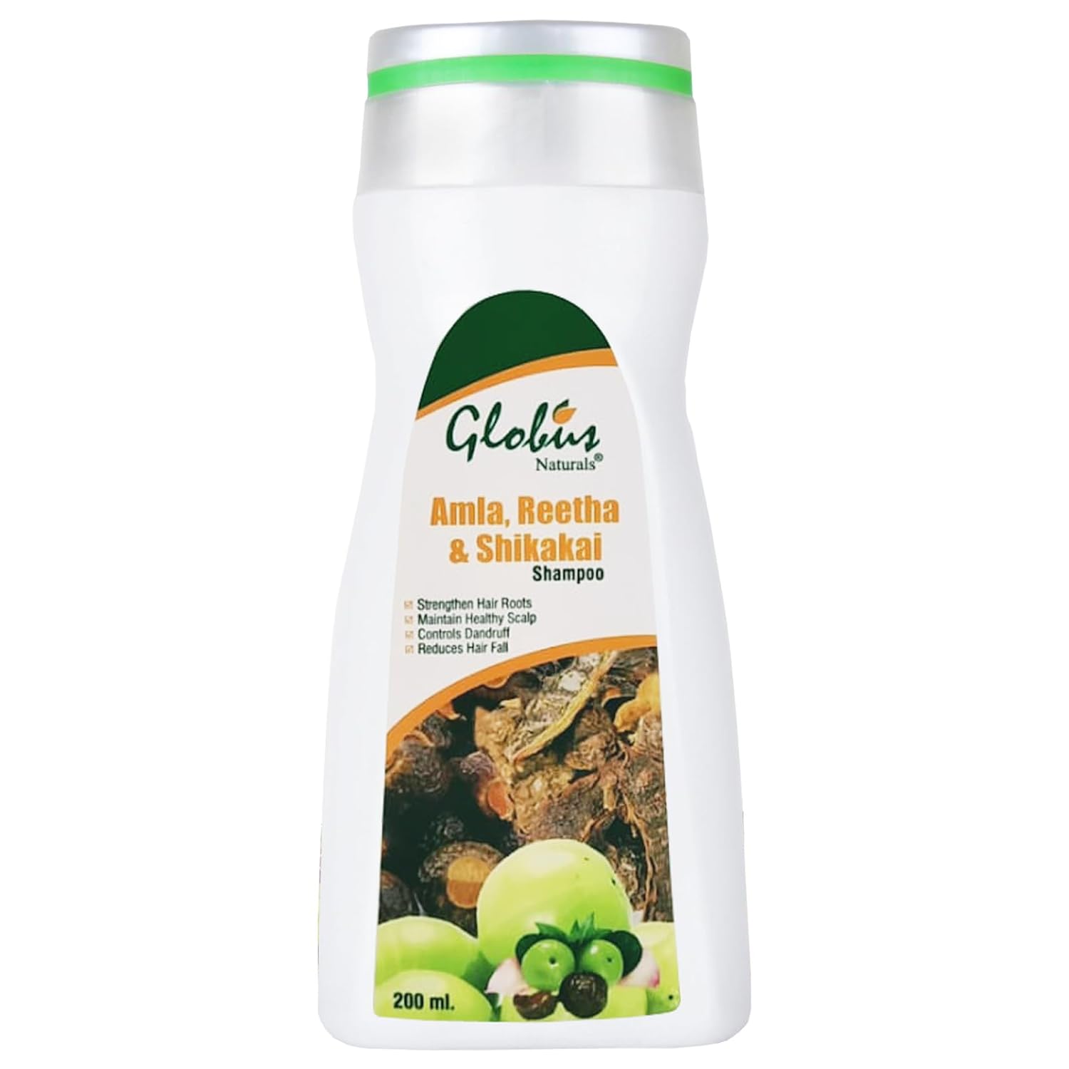Globus Naturals Amla Reetha Shikakai Shampoo - 200 ml