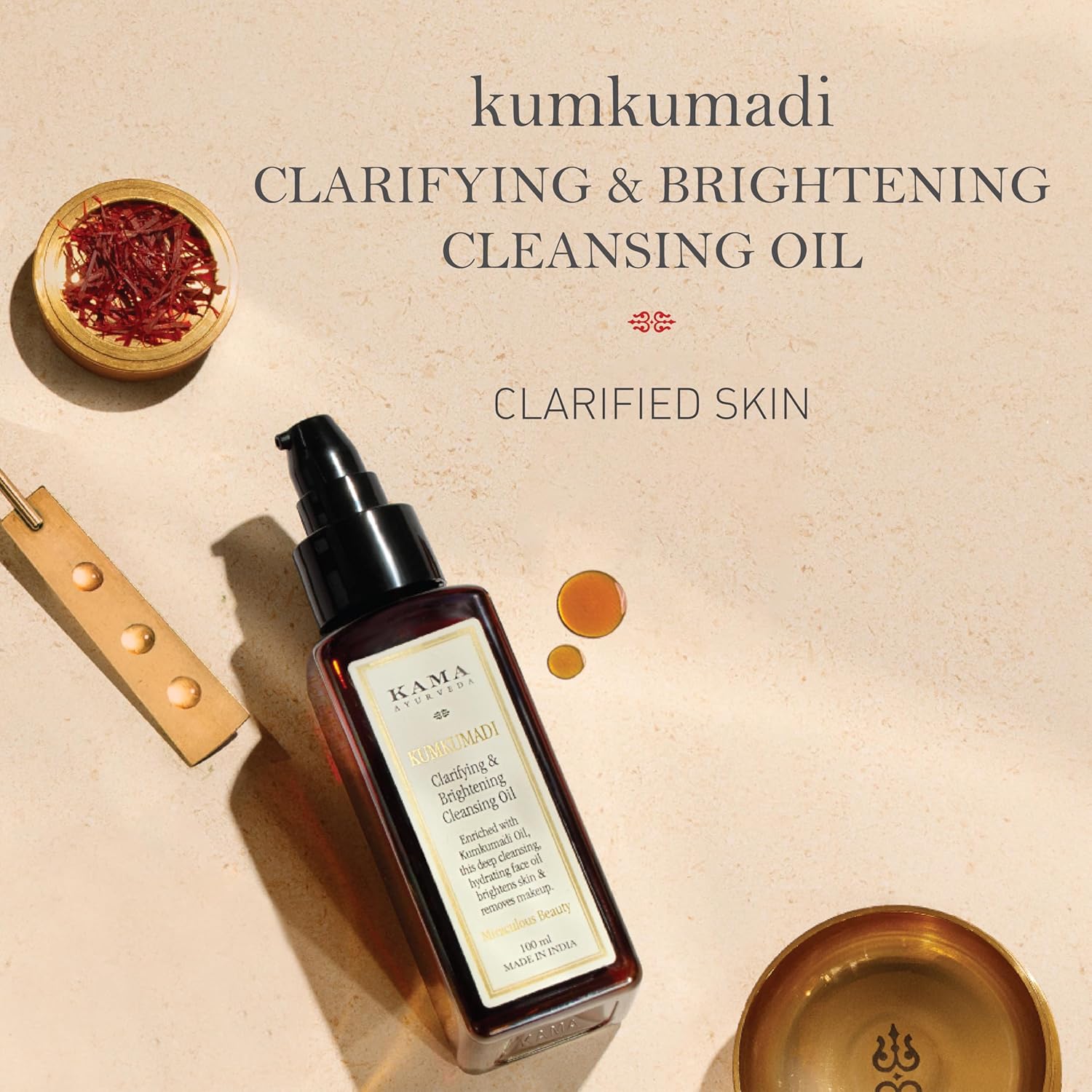 Kama Ayurveda Kumkumadi Clarifying & Brightening Cleansing Oil - 50 ml