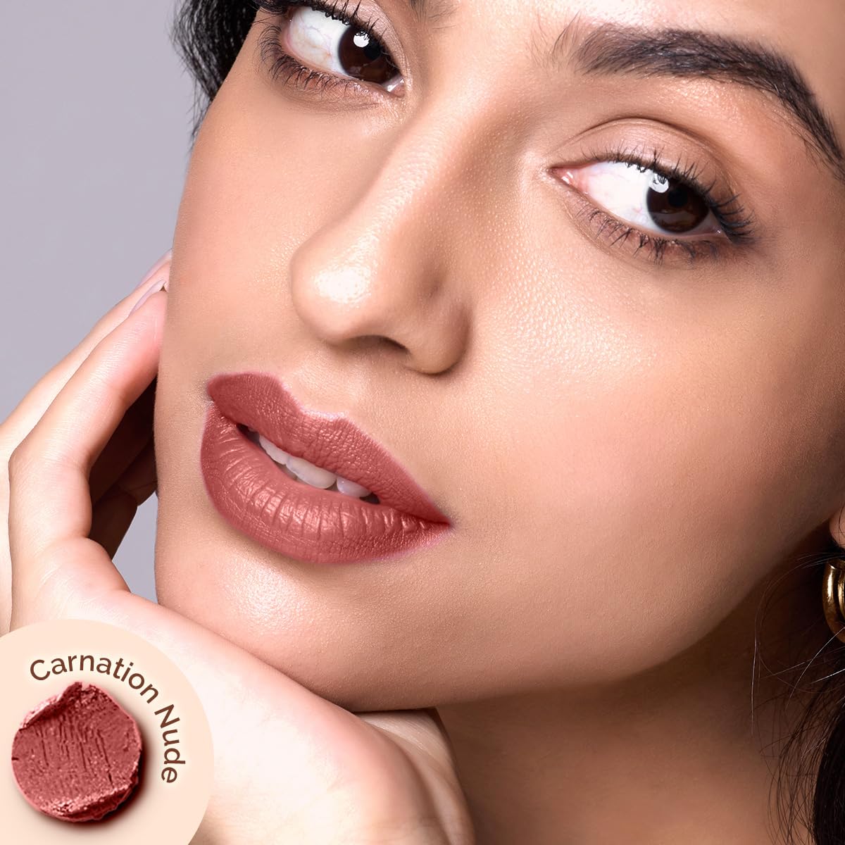 Mamaearth Moisture Matte Long Stay Lipstick-Carnation Nude - 2 gm