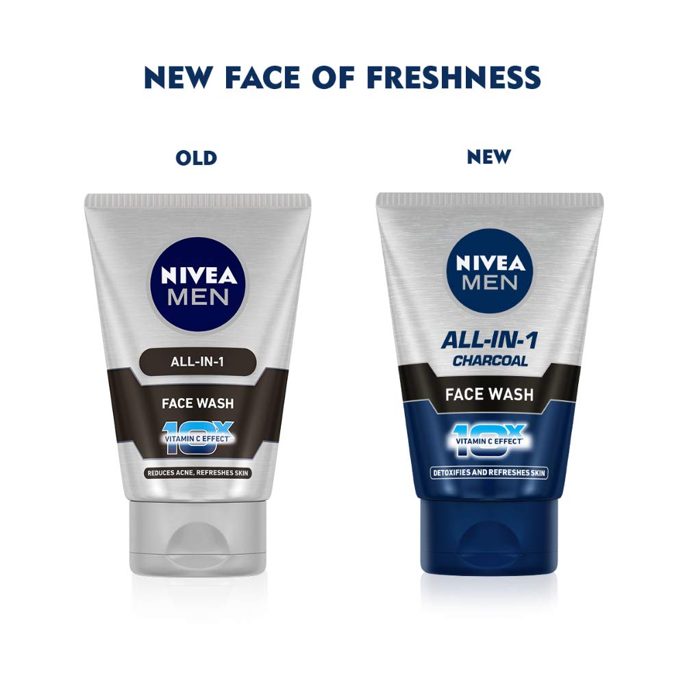 Nivea All in 1 Charcoal Face Wash - 100 gm