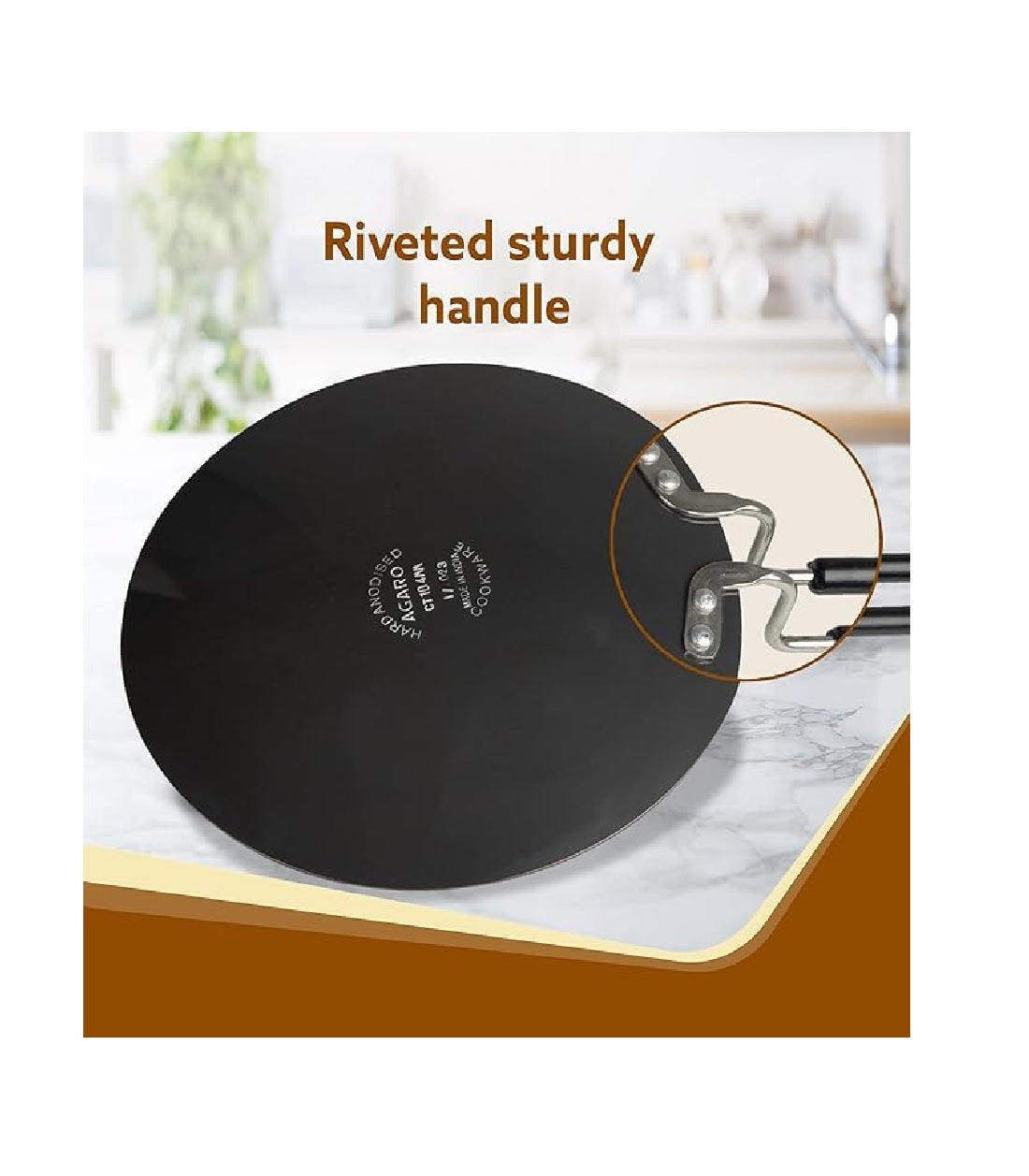 Pure Iron Tawa with Steel Handle | Heavy-Duty Tawa for Roti, Chapati, Dosa & Paratha