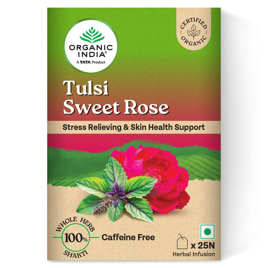 Organic India Tulsi Sweet Rose - 25 Tea Bags