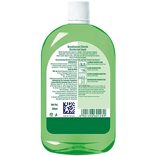 Dettol Lime Fresh Disinfectant Liquid, 250 ml