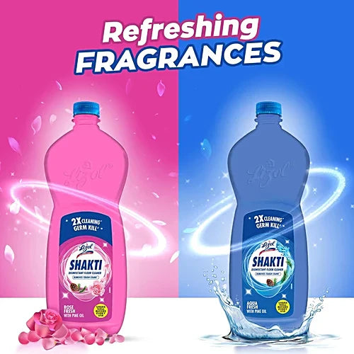 Lizol Shakti Disinfectant Floor Cleaner - Rose Fresh With Pine Oil, 900 ml