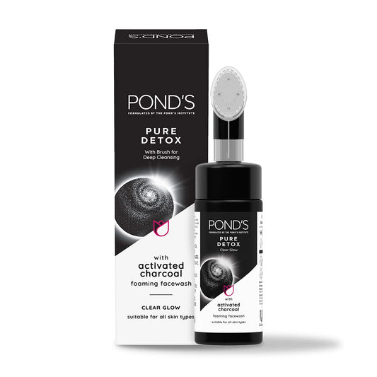 Ponds Pure Detox Foaming Brush Facewash - 150 ml