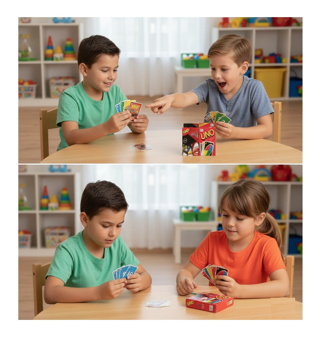 UNO Red & UNO Cars Card Game Combo for Friends & Family