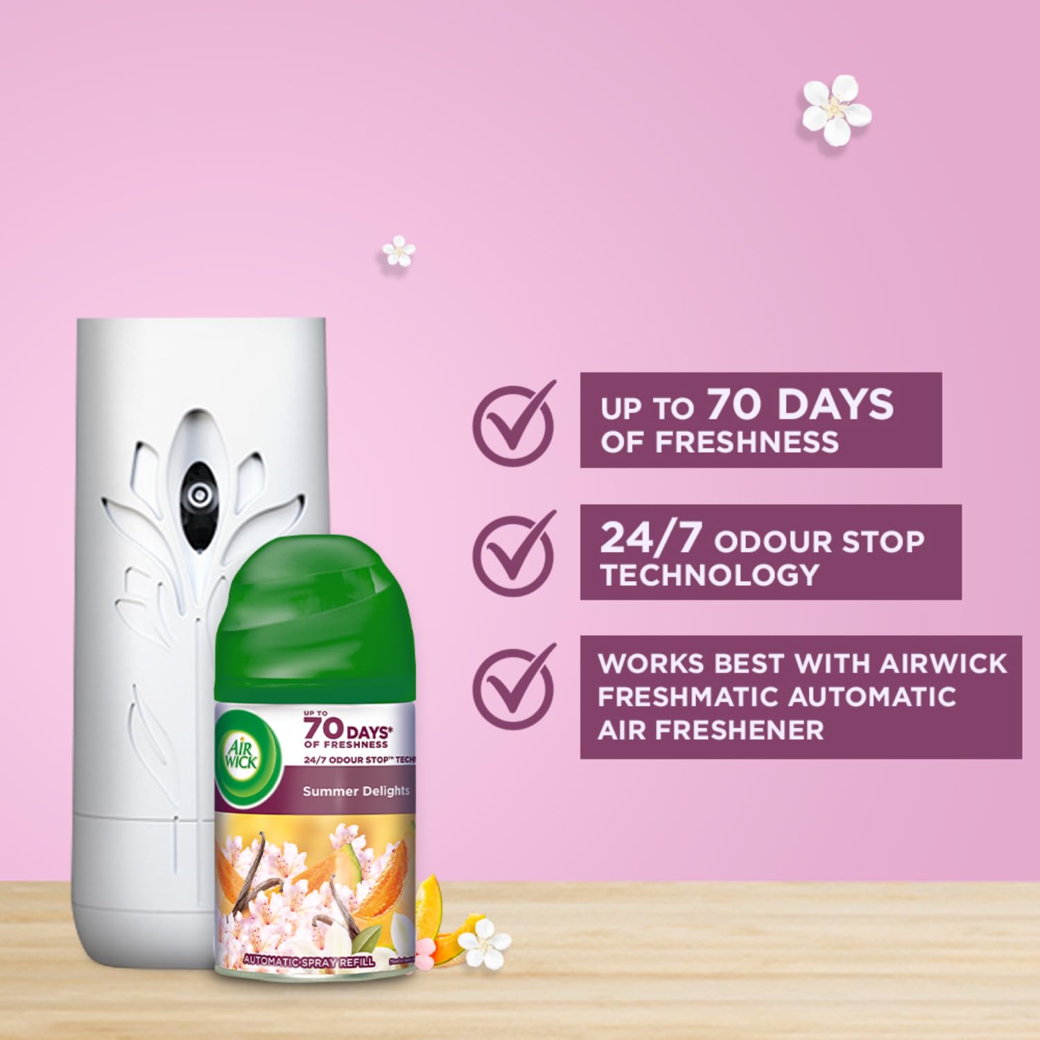 Air Wick Vanilla Freshmatic Automatic Air Freshener Refill, Summer Delights -250 ml