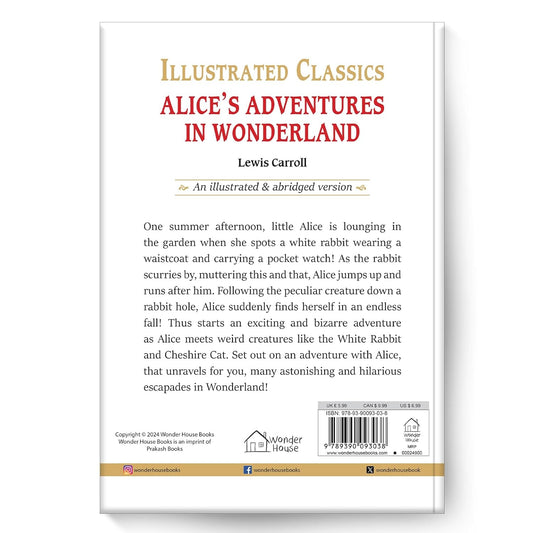 Alice in Wonderland: Illustrated Abridged Children Classics English Novel  | Hardcover