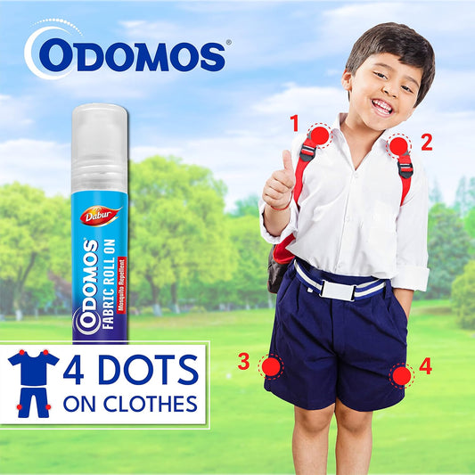 Odomos Mosquito Repellant Fabric Roll On, 8 ML