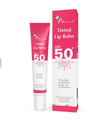 Fixderma 4% Kojic Acid Tinted Lip Balm SPF 50+ - 15 ml