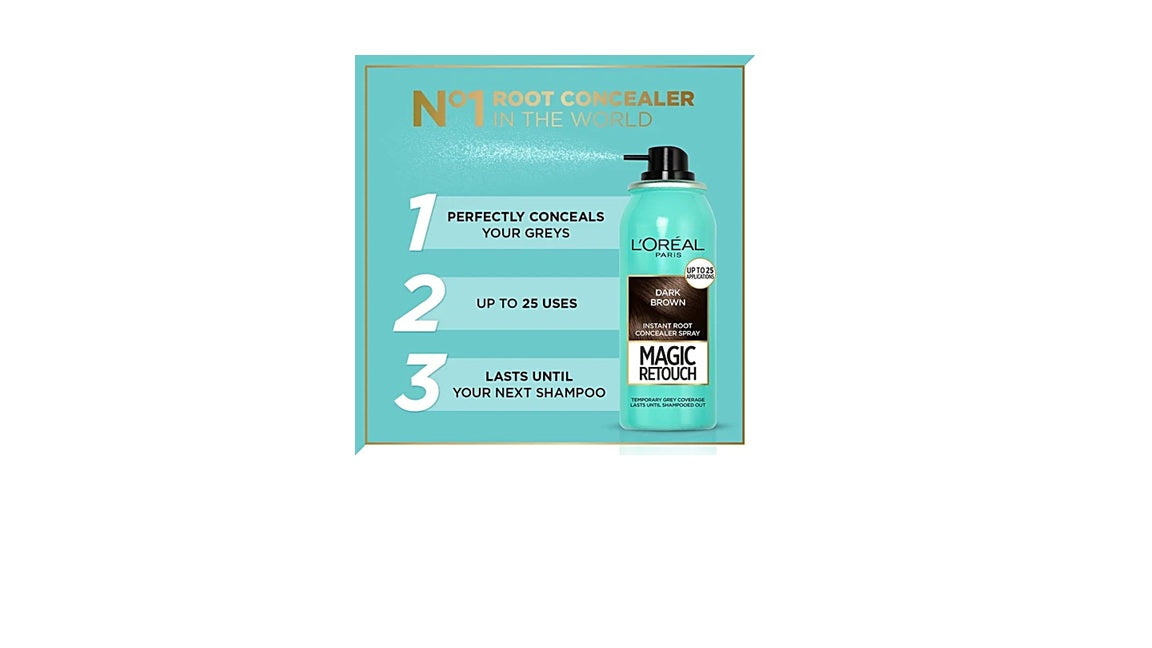 LOreal Paris Magic Retouch Instant Root Concealer Spray - Dark Brown - 75 ml