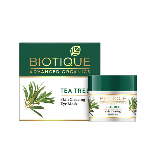 Biotique Tea Tree Skin Clearing Eye Mask, Green, 15 g