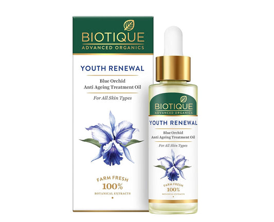 Biotique Advanced Organics Youth Renewal Blue Orchid Anti Ageing Treatment Oil - 30 ml