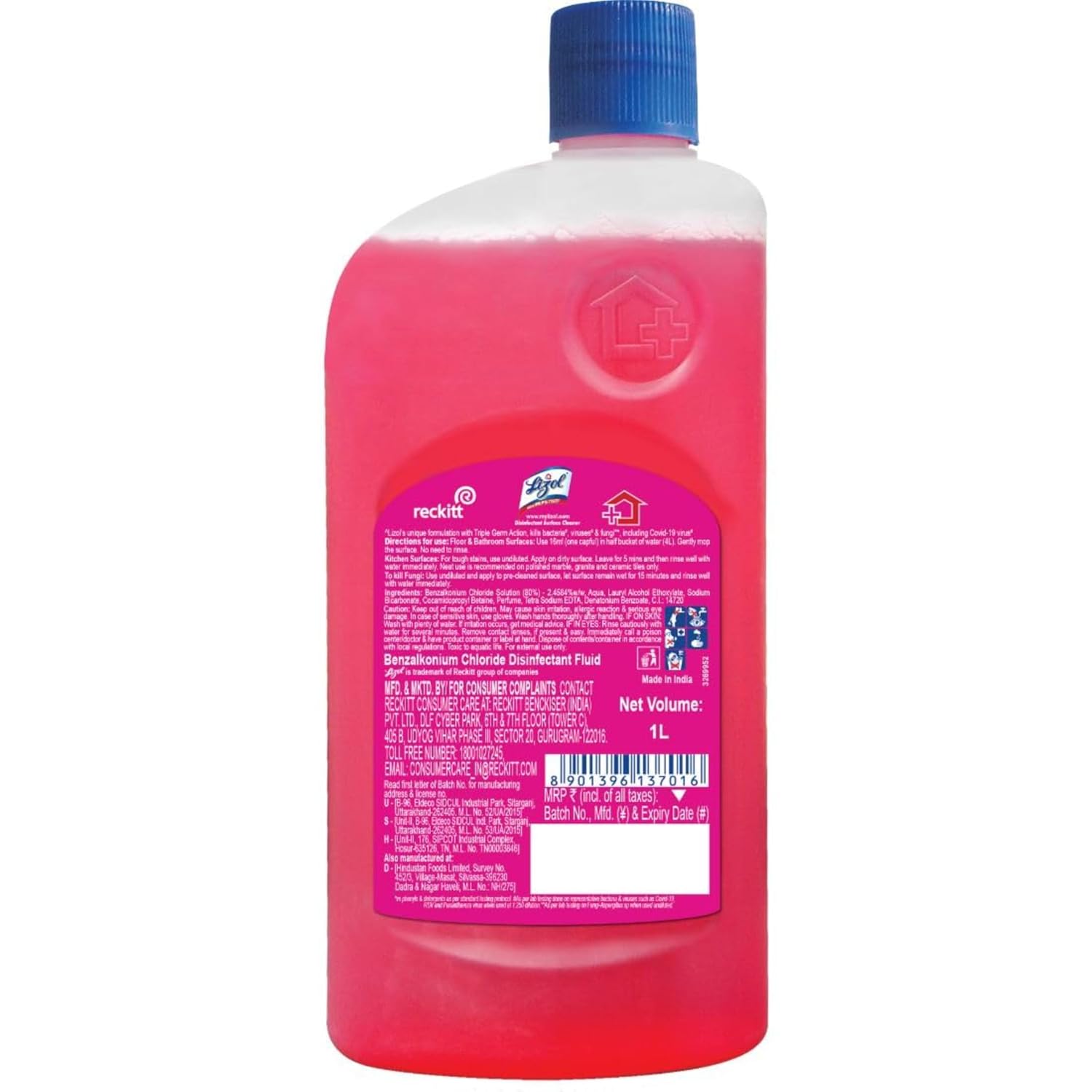 Lizol Disinfectant Surface & Floor Cleaner Liquid, Floral - 1 Litre