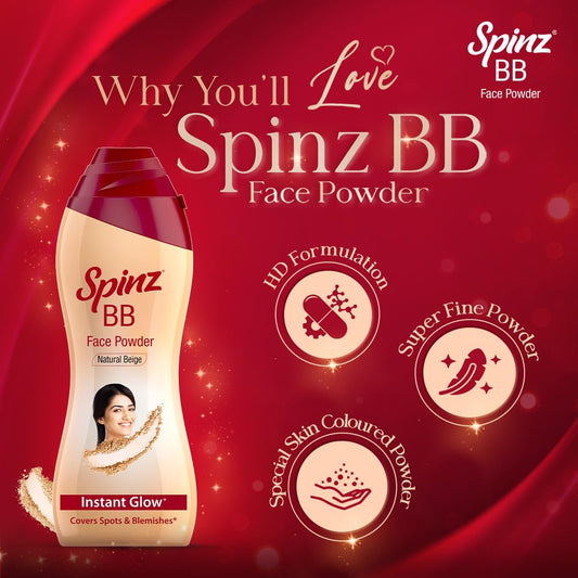 Spinz BB Brightening & Beauty Face Talc for Instant Brightness | 70 gm