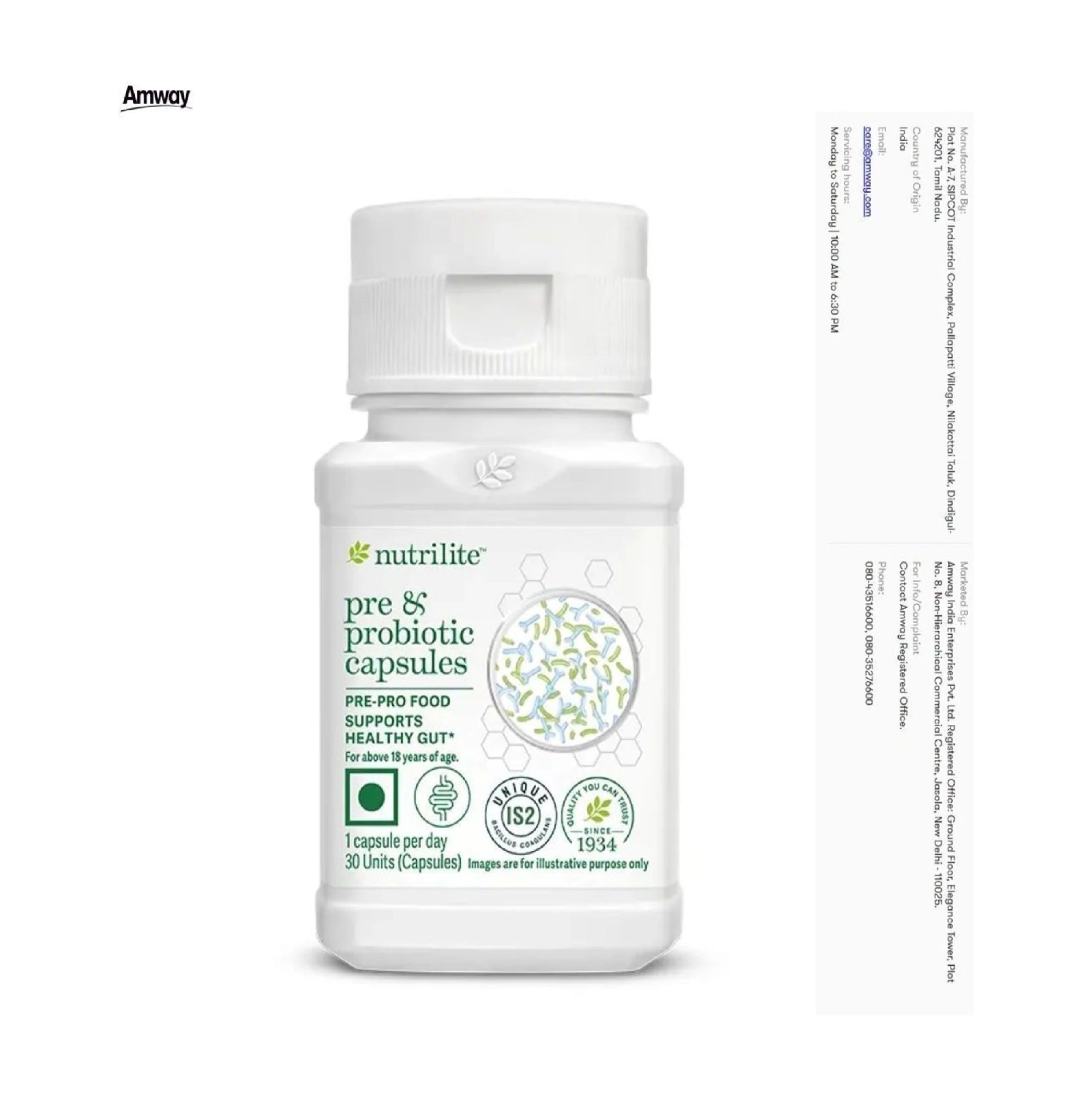 Amway Nutrilite  Pre and Probiotic Capsules 30
