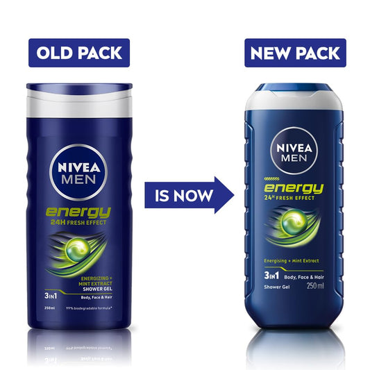 Nivea Men Energy Shower Gel With Mint Extracts - 250 ml