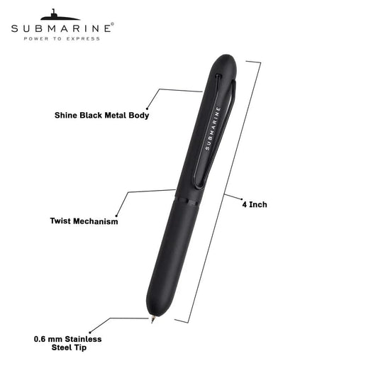 Submarine 834 Bullet Mini Ball Pen 5 Colour Set