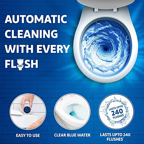 Harpic Flush Matic In-Cistern Toilet Cleaner Block - Marine, 100 g