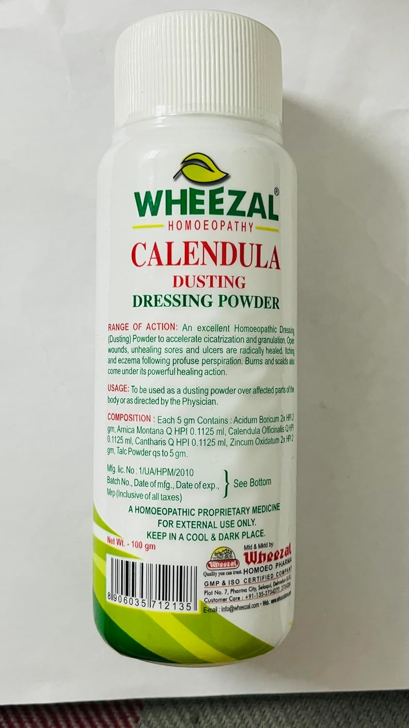 Wheezal Calendula Dusting Dressing Powder - 100gm